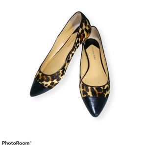 Gianni Bini Raevin leopard print calf hair flats